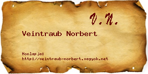 Veintraub Norbert névjegykártya