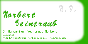 norbert veintraub business card